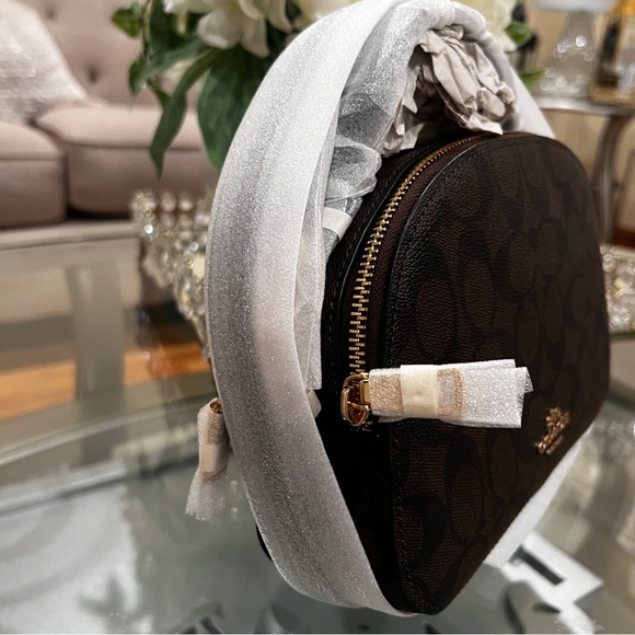 Coach Serena Satchel In Signature Canvas Black and Brown Crossbody Bag - Picture 11 of 11